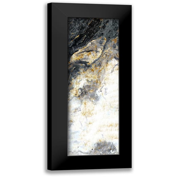 Allen, Kimberly 7x14 Black Modern Framed Museum Art Print Titled - Gold Flecks Mood 2