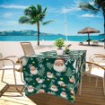 thumbnail image 3 of TSOVTHRID Cute Santa Claus Tree Print Rectangular Tablecloth Stretch Polyester Table Cloth, Fitted Washable Tablecloth Protector for Party, Birthday, Wedding, Festival Christmas Decor, 3 of 7