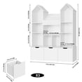 thumbnail image 3 of Hiphuta Kids Toy Storage Organizer with 3 Removable Drawers, Children's Bookcase with Book Rack for Playroom, White, 3 of 6