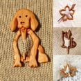 thumbnail image 2 of K-KED Wooden Animal Pattern Brooch Pin Wood Shawl Pin Scarf Pin Women Gift Brooch 1pc-9, 2 of 9