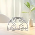 thumbnail image 6 of Napkin Holder under $5! Yannianjz Semicircular Paper Towel Holder, Vertical Napkin Rack for Kitchen, Iron Towel Storage Stand, Tabletop Paper Towel Dispenser, 6 of 6