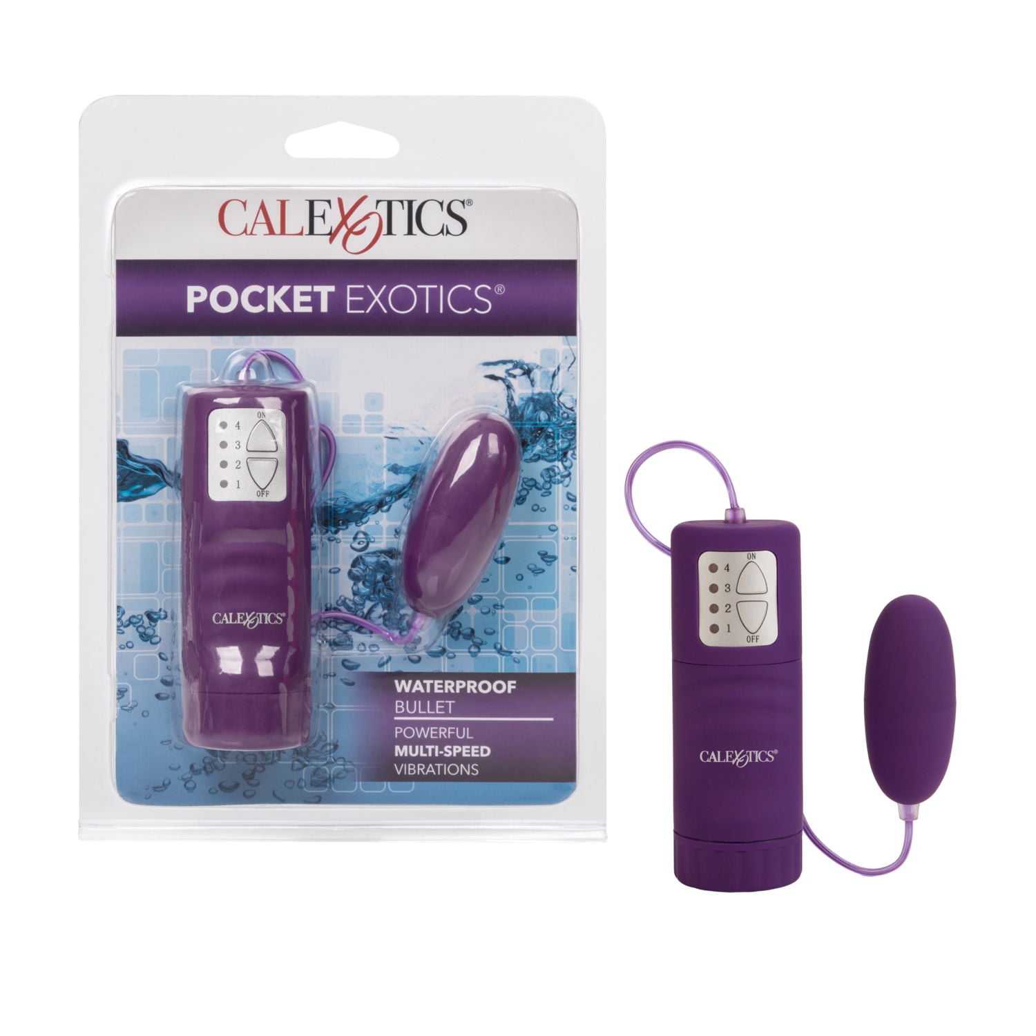 CalExotics Pocket Exotics Multi-Speed Satin Finish Bullet Vibrator - Purple