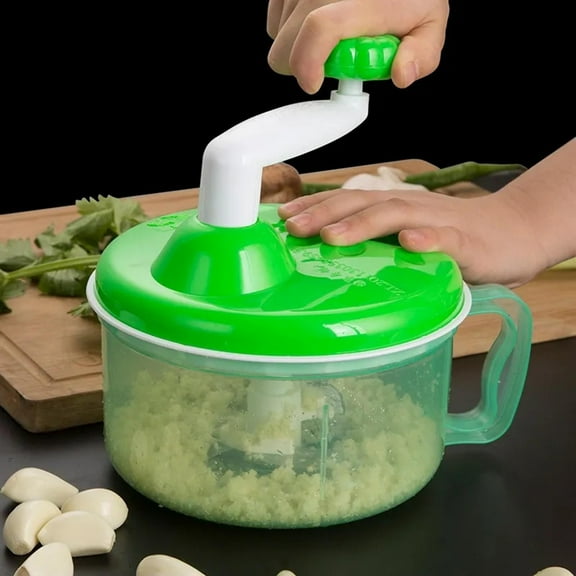 Manual Food Chopper, 2.11gal Large Capacity Vegetable Grinder, Hand-Powered Mincer for Chili, Tomato, Salad, with No Electricity Needed