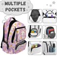 thumbnail image 4 of Yspwyqan Daisy Axolotl Backpack Set for Elementary School, Kids Matching Lunch Box Set 4Pcs, 17 Inch Lightweight Padded Straps Daypack with Front Pocket for Primary Middle Travel, 4 of 7