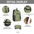 thumbnail image 4 of JIALIOU 14" Laptop Backpack Waterproof Airline Approved Stylish Casual Daypack for Travel Business College Work, Navy Yellow Stripe, 4 of 8