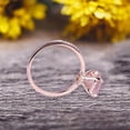 thumbnail image 3 of 1.50 Carat 7x5mm Emerald Cut Morganite Engagement Ring Custom Ring 10K Morganite Rose gold Ring, 3 of 5