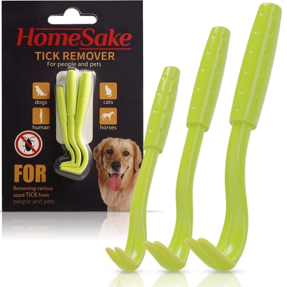 Herramienta para eliminar garrapatas Homesake para perros, gatos y humanos, 3 paquetes