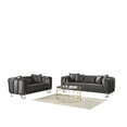 thumbnail image 3 of Charlotte Smoke Velvet Living Room Set, 3 of 40