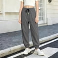 thumbnail image 4 of ZXLBBD Boys Elastic Waisted Drawstring Joggers Sweatpants Letter Print Athletic Trousers with Pockets for Kids Youth Fashion Casual Outdoor,Grey,Size 5 Y-6 Y, 4 of 5