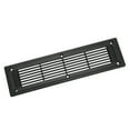 thumbnail image 4 of Louvered Ventilation Grille Air Vent for Shoe Cabinet Kitchen Hardware Accessories, with Mounting Screws Black,11.8x3.15in, 4 of 7