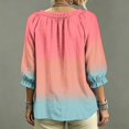 thumbnail image 5 of Summer V Neck Womens Blouses Dressy Casual 3/4 Sleeve Shirts Dressy Casual V-Neck Summer Tops Flowy Summer Ruffe Shirt, 5 of 5