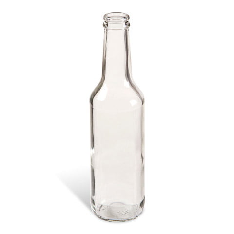 Glass Soda Bottle: Clear, 2.4 x 8.86 inches