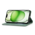 thumbnail image 2 of for iPhone 16 Plus Case, PU Leather Case, Vintage Wallet Case Book Folding Flip Case with Kickstand Card Holders Slots Magnetic Closure Protective Cover for iPhone 16 Plus, Green, 2 of 13