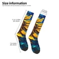 thumbnail image 2 of Naloa Sunflower Starry Night Vibes Knee Socks, High Socks Long Stretchy Sock Women Knee High Stocking, Long Socks for Women, 2 of 6