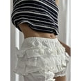 thumbnail image 5 of Rdhnmea Women Lolita Bloomers Shorts Cute Ruffle Lace Trim Pumpkin Pants Boy Shorts Layered Bottoms Y2k Fairy Sweet Pettipants, 5 of 8