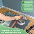 thumbnail image 4 of GFDYREE Microfiber Dish Cloth Kitchen Cloths Cleaning Cloths with Poly Scour Side 12Inch x 12Inch Grey 10Pack, 4 of 7