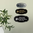 thumbnail image 3 of Signs ByLITA Victorian Mind Your Belongings Keep Valuables With You ABS Plastic | Laser Engraved | Easy Installation | Elegant Design Sign (Navy Blue / White) - Large, 3 of 8