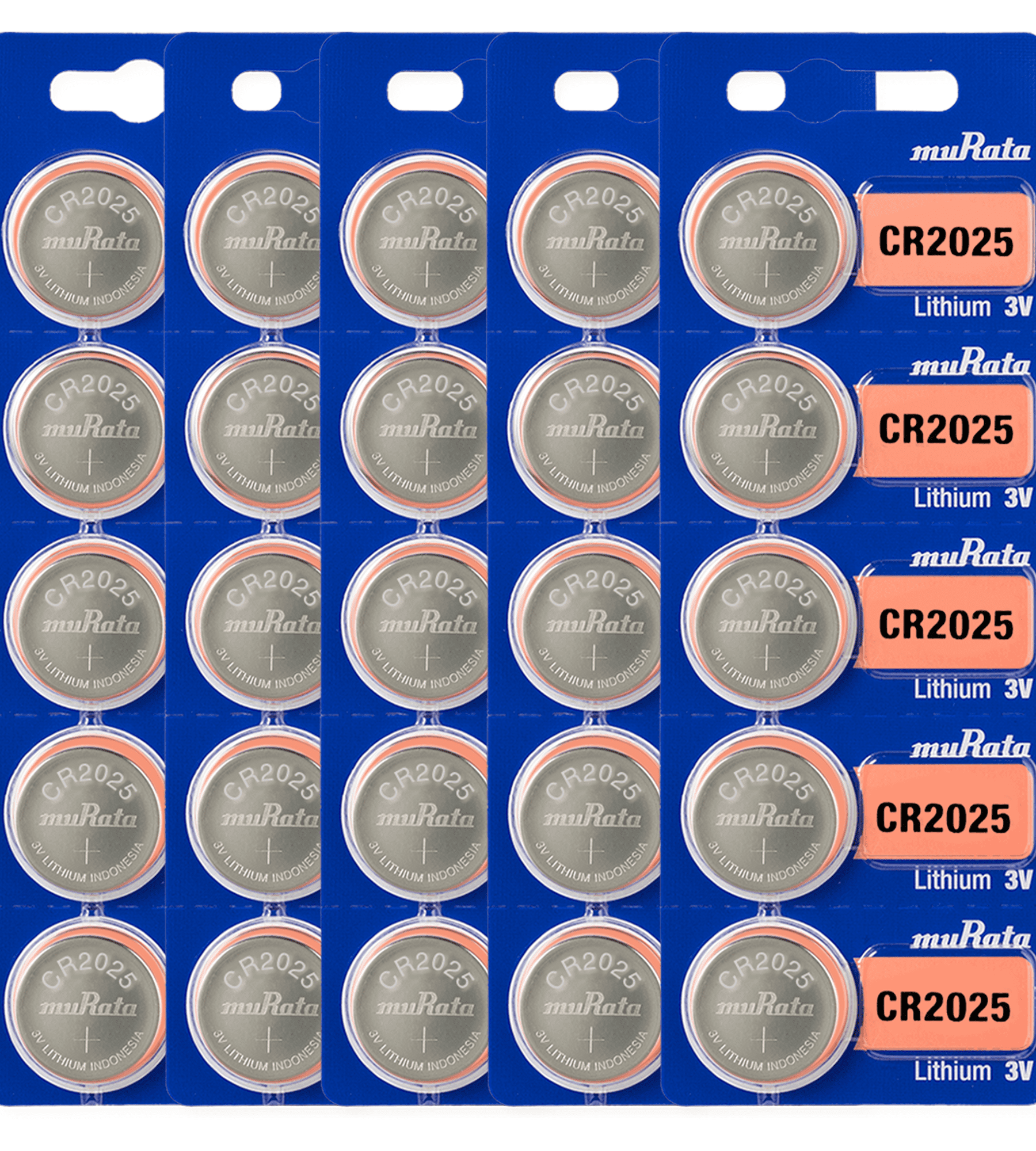 Murata CR2025 3V Lithium Coin Cell (25 Batteries) Replaces Sony