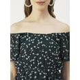 thumbnail image 4 of Moomaya Printed Off-Shoulder Poly Georgette Midi Dress Cinched Long Dress, 4 of 8
