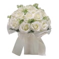 thumbnail image 1 of Ramos de boda, ramos de novia, decoración romántica artificial, rosas artificiales Blanco lechoso, 1 of 9