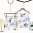 thumbnail image 2 of TOWED22 Toddler Baby Boy Clothes for 2t 3t Boys Cute Summer Short Sleeve T-Shirt Tops Shorts Clothes Sets Baby Boy Outfits White,3-4 Y, 2 of 4