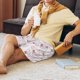 thumbnail image 5 of Fotbe Cute Bow Tie Pantalones Cortos de Pijama para Hombre, Ropa de Dormir, Pantalones de Pijama Cortos para Hombre-XX-Large, 5 of 6