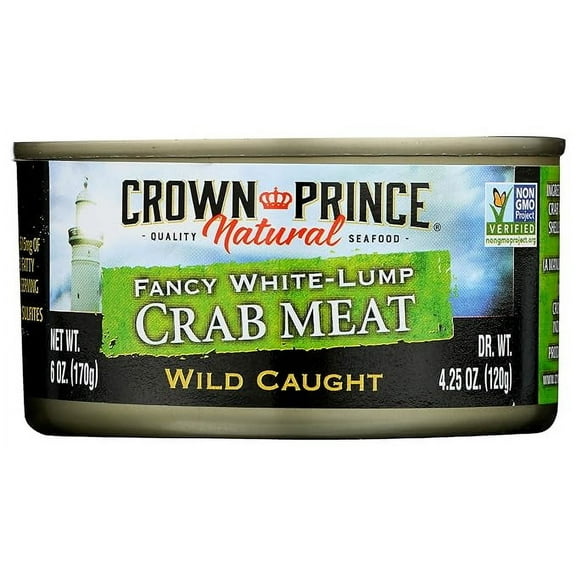 Crown Prince, Fancy White Lump Crab Meat, 6 oz