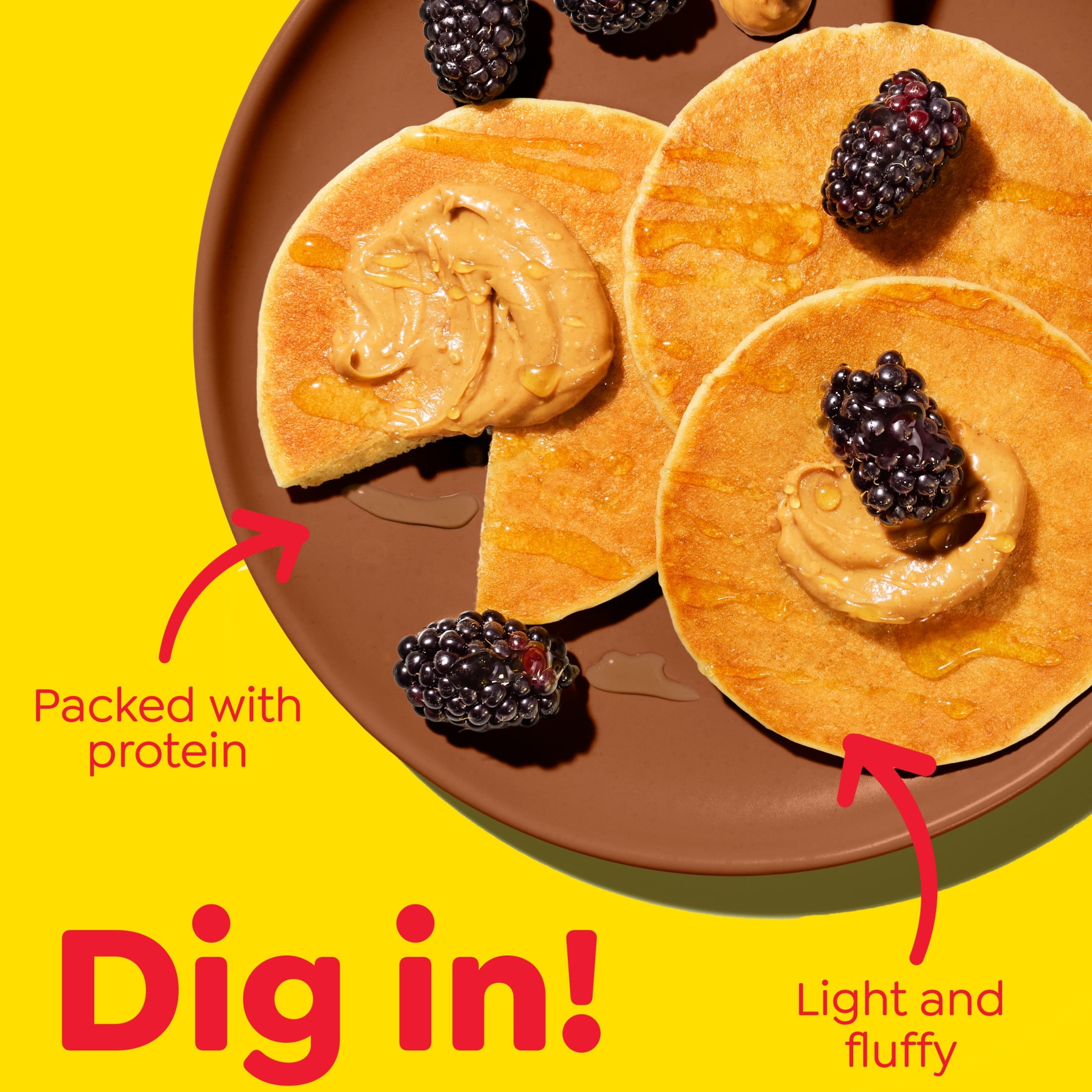 Eggo Protein Vanilla Pancakes, Breakfast Food, 14.8 oz, 12 Count (Frozen)