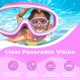 thumbnail image 4 of Kids-Swim-Goggles with Bungee Strap Wide View Anti Fog UV Swimming Mask Pool Goggle for 3-14 Toddlers Girls Boys, 4 of 5