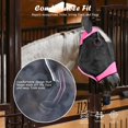 thumbnail image 4 of Máscara antimoscas SMFUSMFU para caballo con orejas, color rosa, talla M, 4 of 6