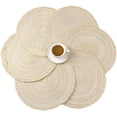 thumbnail image 3 of Round placemats, set of 6 round woven placemats, heat-resistant, braided, non-slip and washable, placemats and coasters, for indoor and outdoor use, 3 of 8