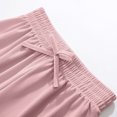 thumbnail image 4 of ZACPNCV Boys Girls Long Bloomers Soft Cotton Summer Pants Kids Solid Elastic Waist Harem Pants Basic Joggers Lounge Trousers Pink 3-4 Years, 4 of 6