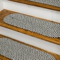 thumbnail image 2 of Colonial Mills SET-13 Milton Houndstooth Tweed Braided Stair Treads 8"x28" (SET 13) - Black, 2 of 3