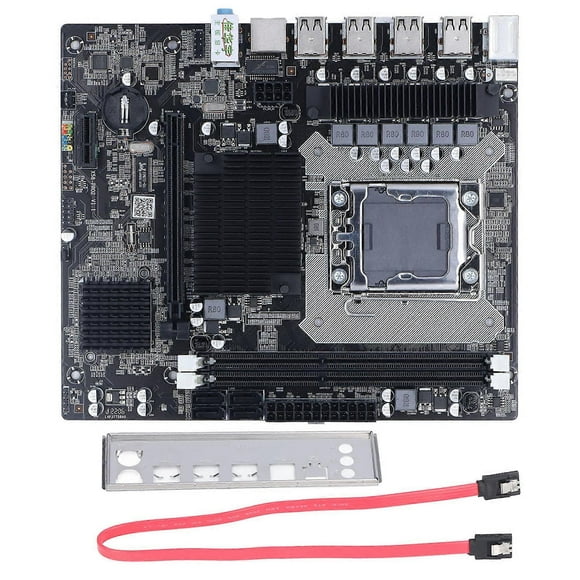 Carte mère X58 2 broches DDR3 LGA 1366, prise en charge de la mémoire ECC, port USB 2.0 SATA, carte mère PCB pour ordinateur de bureau