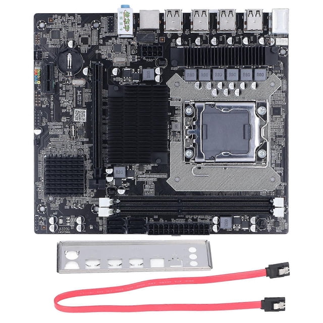 Carte mère X58 2 broches DDR3 LGA 1366, prise en charge de la mémoire ECC, port USB 2.0 SATA, carte mère PCB pour ordinateur de bureau