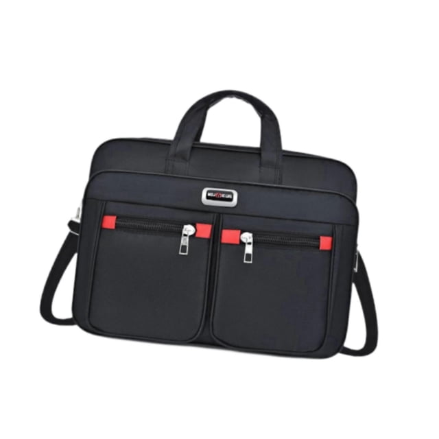 Maletín para portátil, bolso de hombro, bolso para portátil, informal, universitario, con cierre de cremallera, acolchado, resistente a golpes y al Estilo B