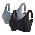 thumbnail image 2 of Gapacks Women's Plus Size 3XL Purple Bra - 3-Pack Nylon Spandex, Adjustable Straps, Comfortable for Daily Wear, Work, Home & Light Exercise, 2 of 3