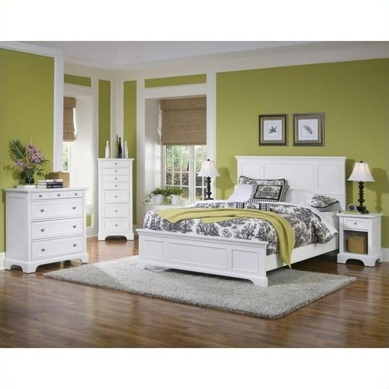 Naples White Queen Bed Com