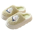 thumbnail image 3 of harmtty 1 Pair Women Home Slippers Soft Bottom Heightening Cartoon Rabbit Pattern Winter Warm Slippers for Dorm foot warmers for feet Green, 3 of 8