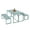 Paleturquoise, variant on Aoodor 3-Piece Outdoor Patio Dining Set, Aluminum Furniture Set with 1 Rectangular Picnic Table and 2 Benches for Garden, Lawn, Yard
