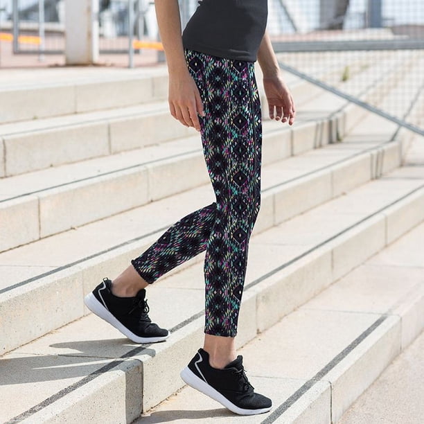 Skinnifit - Leggings reversibles de entrenamiento para mujer (Carbón/Azteca Brillante)