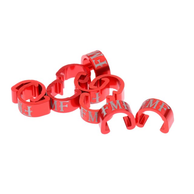 Clips en C de guía de manguera de carcasa de hebilla de de aluminio piezas , rojo DYNWAVEMX Bike C Clips Cabe Hebillas