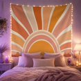 thumbnail image 2 of Boho Sunset Hills with Graphic Desert Mustard Semi, Serene Boho for Boho Decor Lovers, Desert Sunset Wall Art, Graduation Gift, Tapestry Wall Hanging for Bedroom and Dorm, 2 of 7