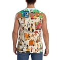 thumbnail image 4 of Fotbe construction road work landscape Men's Camiseta sin Mangas Estampada para Hombres, Playera Casual para Gimnasio, Entrenamiento, Playa-3X-Large, 4 of 7