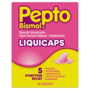 Pepto Bismol Liquicaps, Upset Stomach Relief, Stomach Relief, Anti-Diarrheal, 48 Count