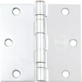 thumbnail image 2 of Stone Harbor Hardware 3-1/2" Ball-Bearing Door Hinges, Square Corner, Polished Chrome, 3-Pack, 2 of 4