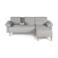 thumbnail image 4 of Sala Modular Reversible Makora Brunello con Memory Foam Color Gris Claro Lino Respaldo Reclinable de 3 Posiciones, 4 of 11