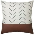 thumbnail image 1 of hometrends Rustic Leather Decorative Pillow, 1 of 2