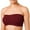 Dark Burgundy, variant on ToBeInStyle Women's Plus Size Removable Pads Ruched Bandeau Tube Bras