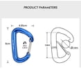 thumbnail image 2 of 16KN Outdoor Accessory Professional Safety Lock Hook Mountaineering Buckle Climbing Equipment Climbing Carabiner ORANGE, 2 of 8